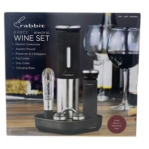 NWT! Rabbit 8-Piece Electric Wine Set